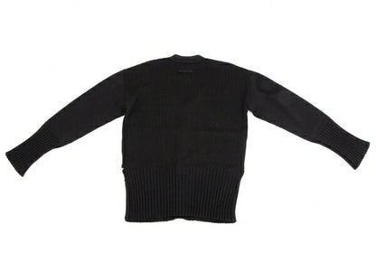 GAULTIER Black Wool Zip Design Cardigan Size M