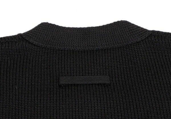 GAULTIER Black Wool Zip Design Cardigan Size M