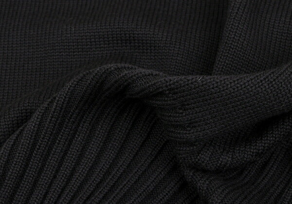 GAULTIER Black Wool Zip Design Cardigan Size M