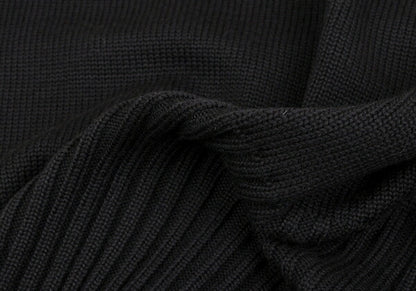 GAULTIER Black Wool Zip Design Cardigan Size M