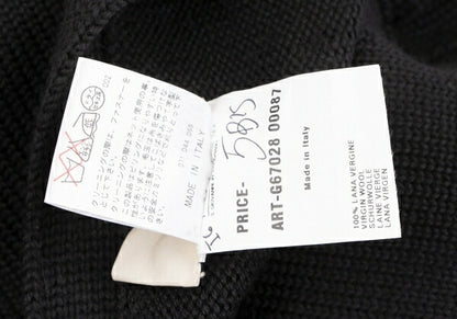 GAULTIER Black Wool Zip Design Cardigan Size M
