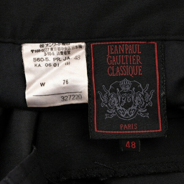 Jean Paul GAULTIER CLASSIQUE Poly Nylon Pants Black Size 48