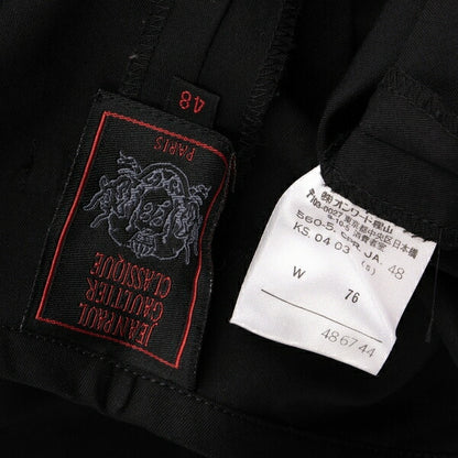 Jean Paul GAULTIER CLASSIQUE Back Button Pants Black Size 48