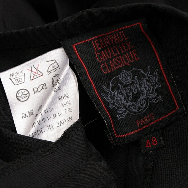 Jean Paul GAULTIER CLASSIQUE Back Button Pants Black Size 48