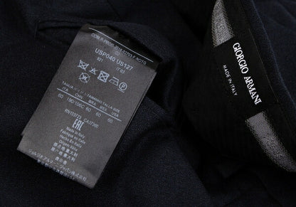 GIORGIO ARMANI Wool Tapered Pants Blue Size 60