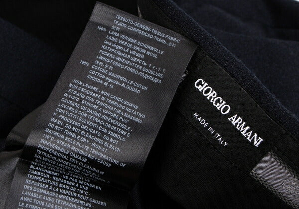 GIORGIO ARMANI Wool Tapered Pants Blue Size 60