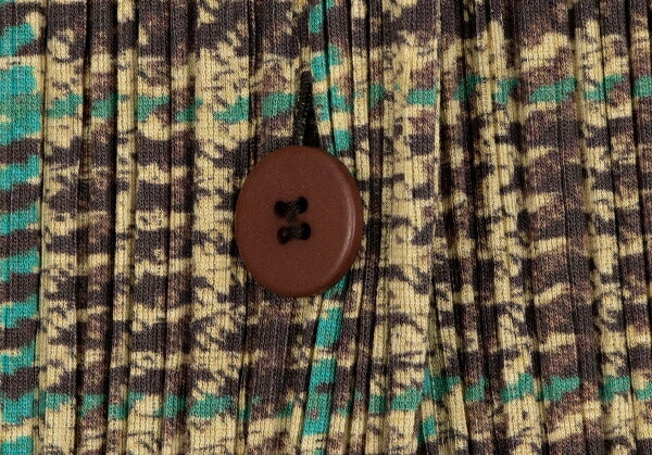 PLEATS PLEASE Tweed Transfer Print Skirt Yellow Size 3