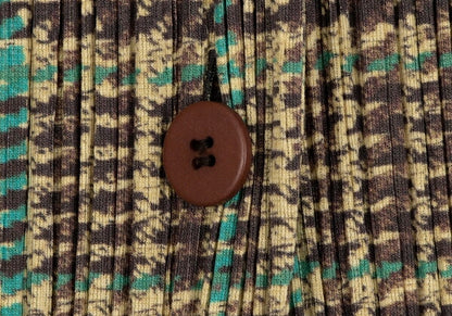 PLEATS PLEASE Tweed Transfer Print Skirt Yellow Size 3
