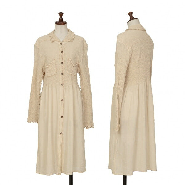ISSEY MIYAKE me Cauliflower Cotton Blend Shirtdress Dress Size F