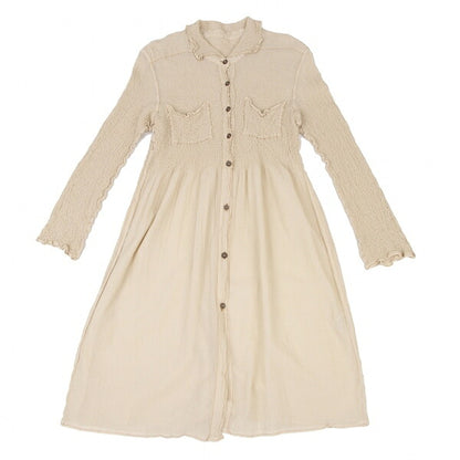 ISSEY MIYAKE me Cauliflower Cotton Blend Shirtdress Dress Size F