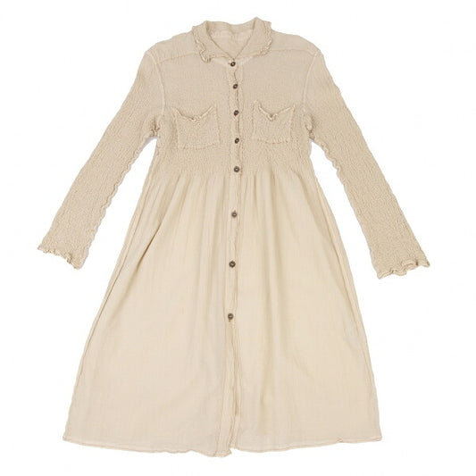 ISSEY MIYAKE me Cauliflower Cotton Blend Shirtdress Dress Size F
