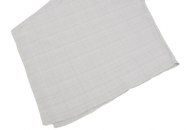 JURGEN LEHL Wool Grid Check Asymmetrical Light Gray Dress Size M