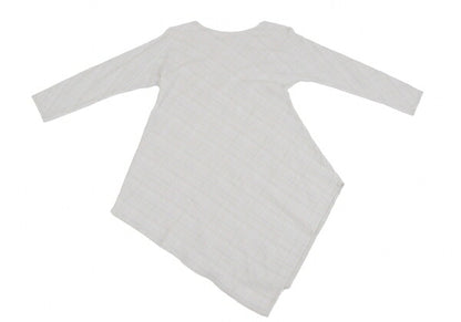 JURGEN LEHL Wool Grid Check Asymmetrical Light Gray Dress Size M