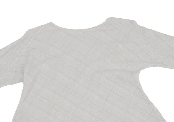 JURGEN LEHL Wool Grid Check Asymmetrical Light Gray Dress Size M