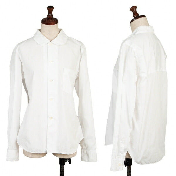 BLACK COMME des GARCONS Cotton Round Shirt White Size S