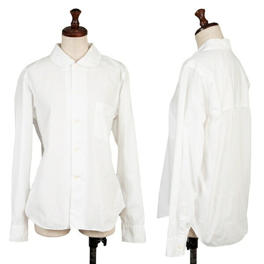 BLACK COMME des GARCONS Cotton Round Shirt White Size S