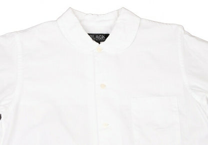 BLACK COMME des GARCONS Cotton Round Shirt White Size S
