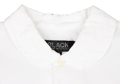 BLACK COMME des GARCONS Cotton Round Shirt White Size S