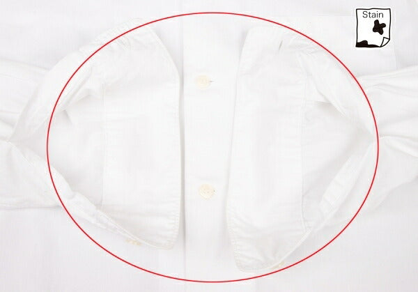 BLACK COMME des GARCONS Cotton Round Shirt White Size S