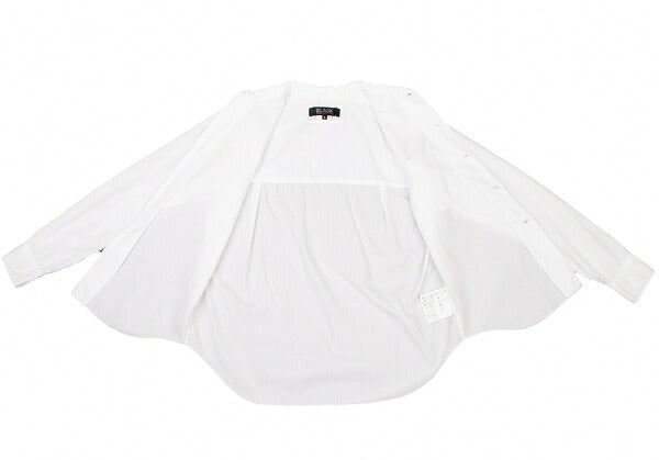 BLACK COMME des GARCONS Cotton Round Shirt White Size S