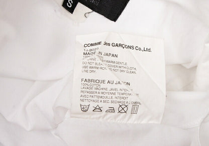 BLACK COMME des GARCONS Cotton Round Shirt White Size S