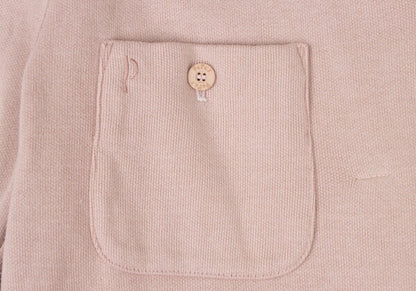 Papas Cotton Embroidered Pocket Jacket Pink Size 50L
