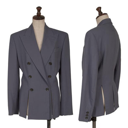 Jean Paul GAULTIER FEMME Wool Slit Lining Blue Jacket Size 40