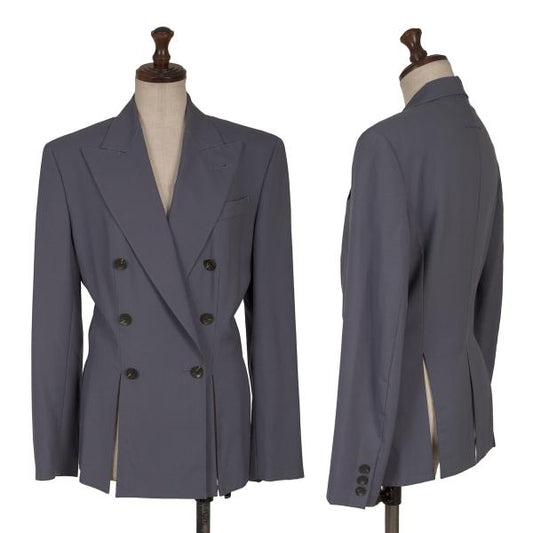 Jean Paul GAULTIER FEMME Wool Slit Lining Blue Jacket Size 40