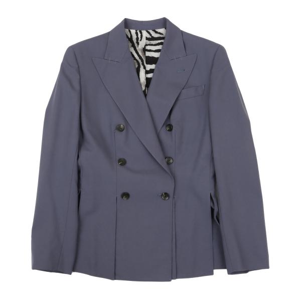 Jean Paul GAULTIER FEMME Wool Slit Lining Blue Jacket Size 40