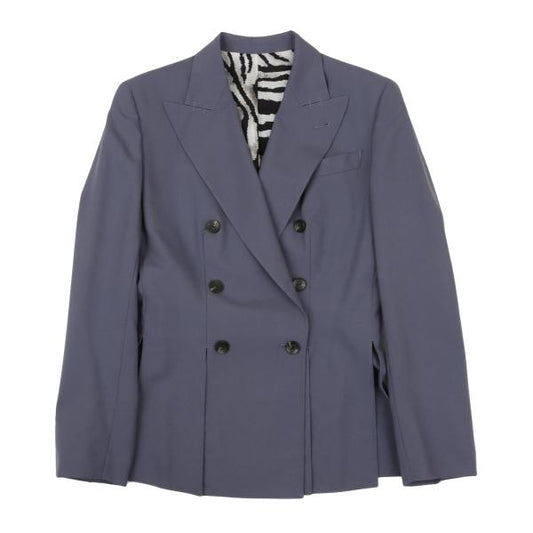 Jean Paul GAULTIER FEMME Wool Slit Lining Blue Jacket Size 40