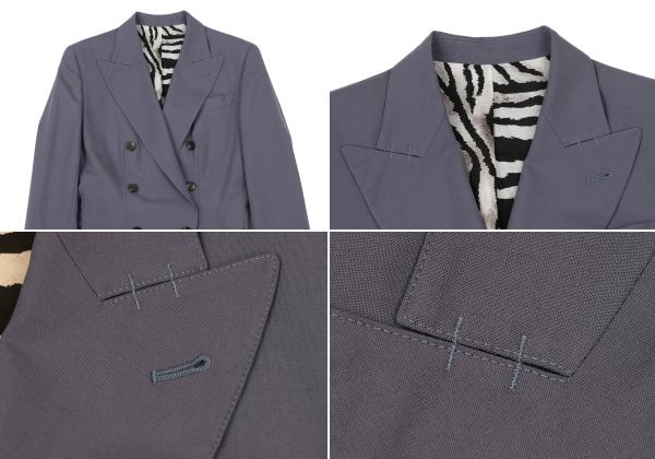 Jean Paul GAULTIER FEMME Wool Slit Lining Blue Jacket Size 40
