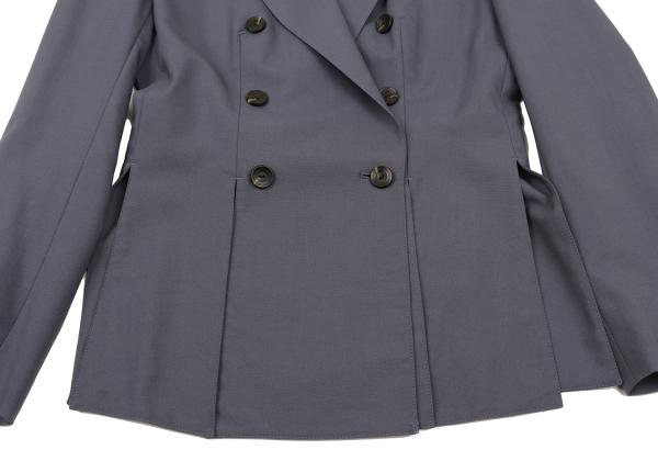 Jean Paul GAULTIER FEMME Wool Slit Lining Blue Jacket Size 40