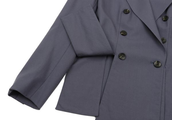 Jean Paul GAULTIER FEMME Wool Slit Lining Blue Jacket Size 40
