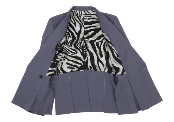 Jean Paul GAULTIER FEMME Wool Slit Lining Blue Jacket Size 40