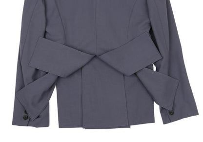 Jean Paul GAULTIER FEMME Wool Slit Lining Blue Jacket Size 40