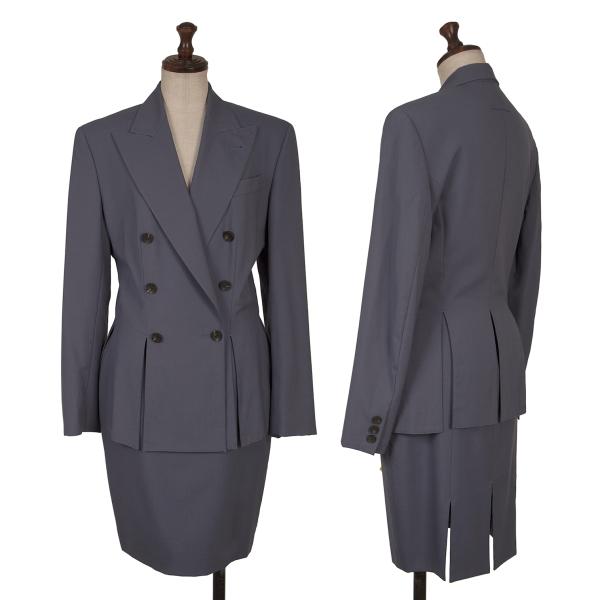 Jean Paul GAULTIER FEMME Wool Slit Lining Blue Jacket Size 40