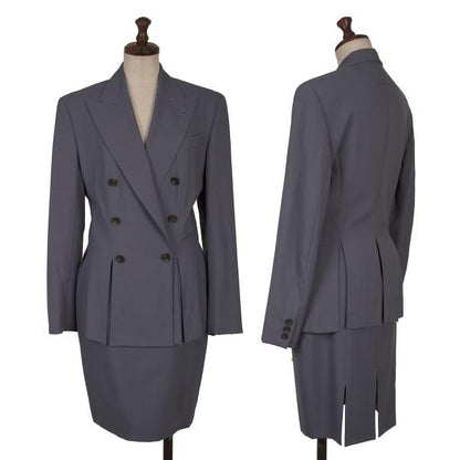 Jean Paul GAULTIER FEMME Wool Slit Lining Blue Jacket Size 40
