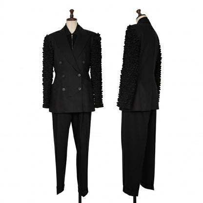Jean Paul GAULTIER FEMME Wool Rayon Two Pants Black Size 40