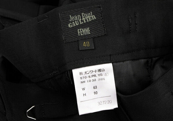 Jean Paul GAULTIER FEMME Wool Rayon Two Pants Black Size 40