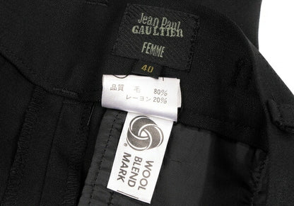 Jean Paul GAULTIER FEMME Wool Rayon Two Pants Black Size 40