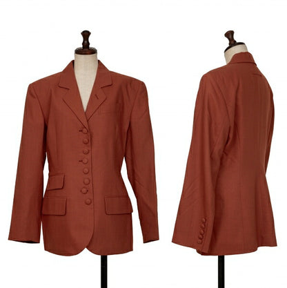 Jean Paul GAULTIER FEMME Wool Poly Jacket Terracotta Size 40