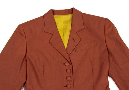 Jean Paul GAULTIER FEMME Wool Poly Jacket Terracotta Size 40