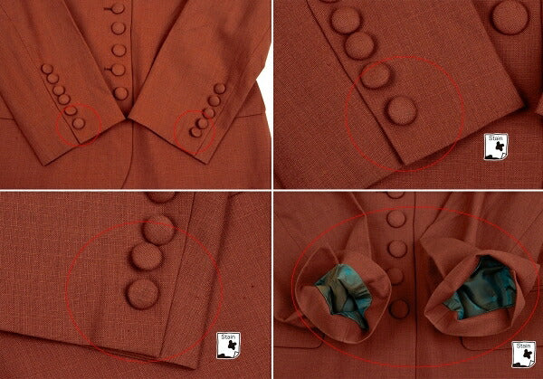 Jean Paul GAULTIER FEMME Wool Poly Jacket Terracotta Size 40
