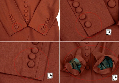 Jean Paul GAULTIER FEMME Wool Poly Jacket Terracotta Size 40