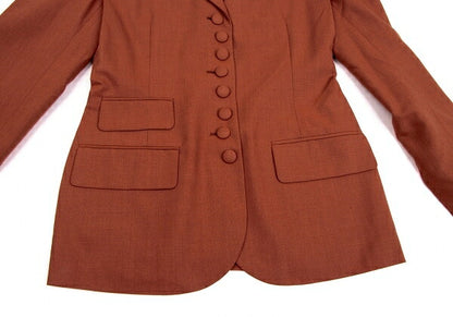 Jean Paul GAULTIER FEMME Wool Poly Jacket Terracotta Size 40