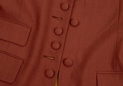 Jean Paul GAULTIER FEMME Wool Poly Jacket Terracotta Size 40