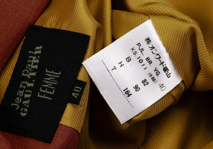 Jean Paul GAULTIER FEMME Wool Poly Jacket Terracotta Size 40