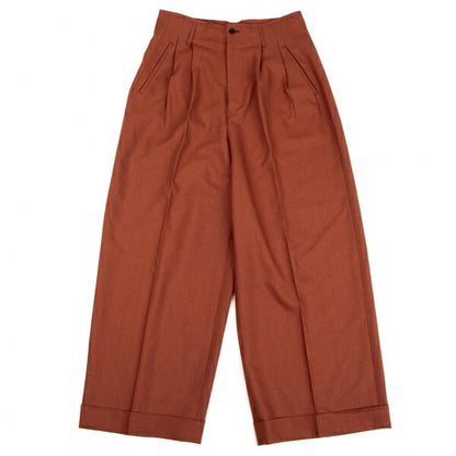Jean Paul GAULTIER FEMME Wool Two-Tuck Pants Brick Size 40