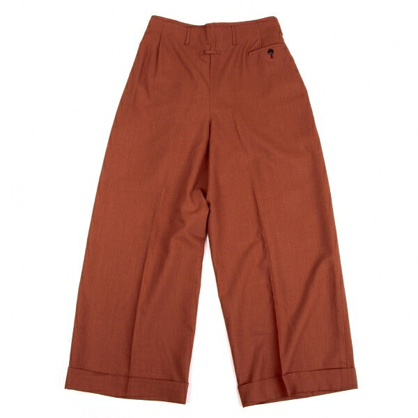 Jean Paul GAULTIER FEMME Wool Two-Tuck Pants Brick Size 40