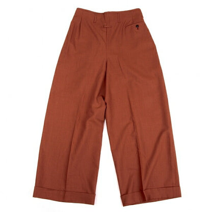Jean Paul GAULTIER FEMME Wool Two-Tuck Pants Brick Size 40